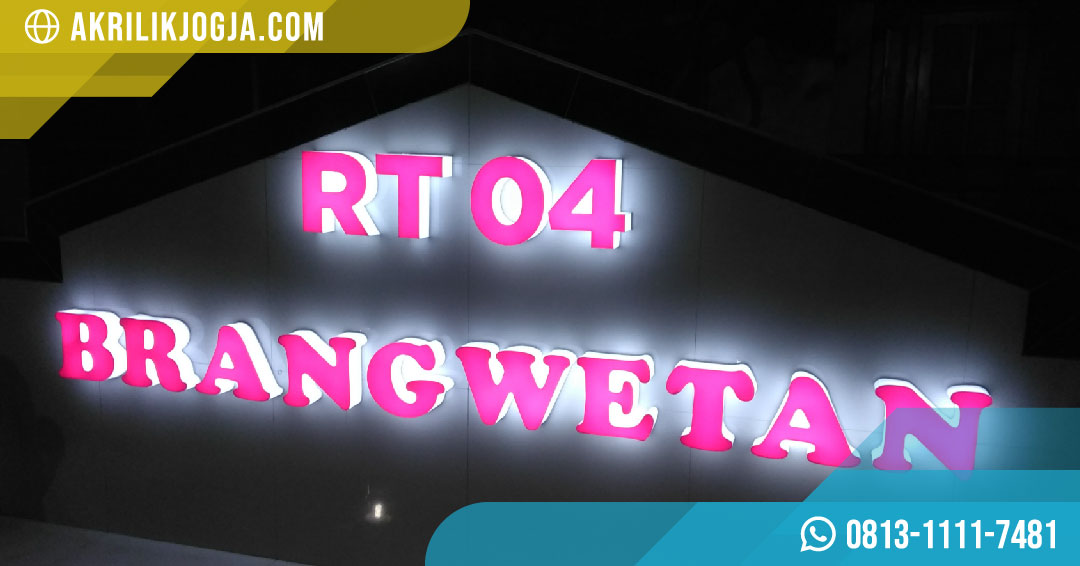 huruf timbul akrilik murah jogja