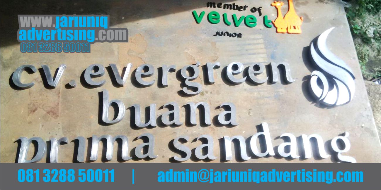 Jasa Advertising Jogja Huruf Timbul Galvanis Evergreen Bantul