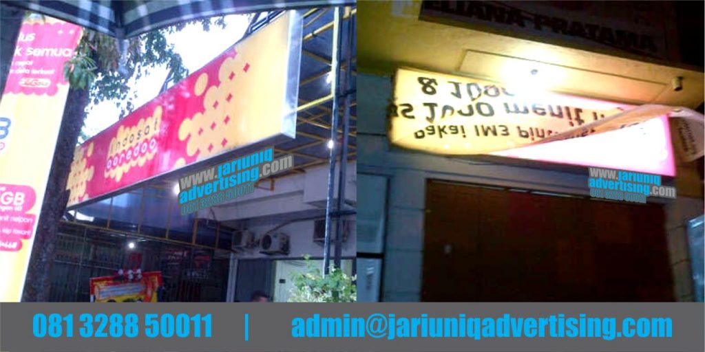 Jasa Advertising Jogja Neon Box Indosat Di Bantul